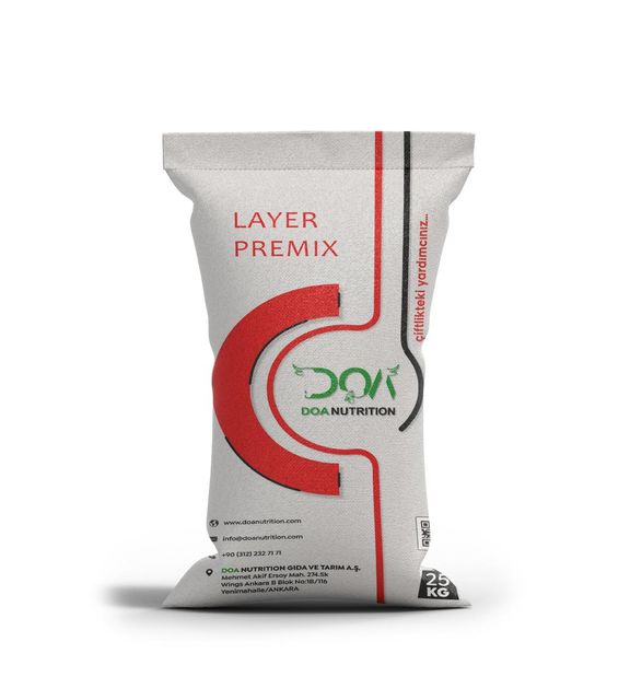 layer premix Grade 99 Packaging 25kg Shelf Life 2 years Place of Origin turkey Application Context Poultry Farming Brand Name https://doanutrition.com/ - Image 1