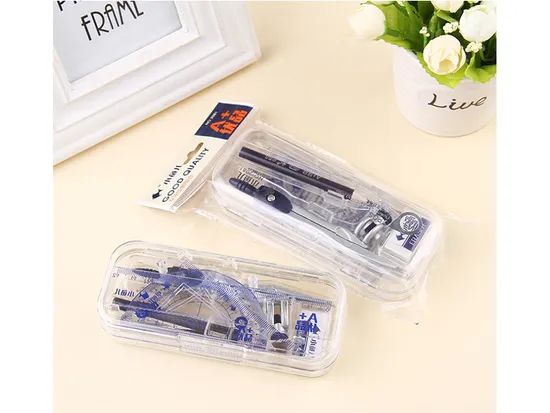 Factory Outlets Metal Compasses Set Drawing Tools Set 7 Pieces with Pencil Ruler Custom Spot Wholesale - Image 1