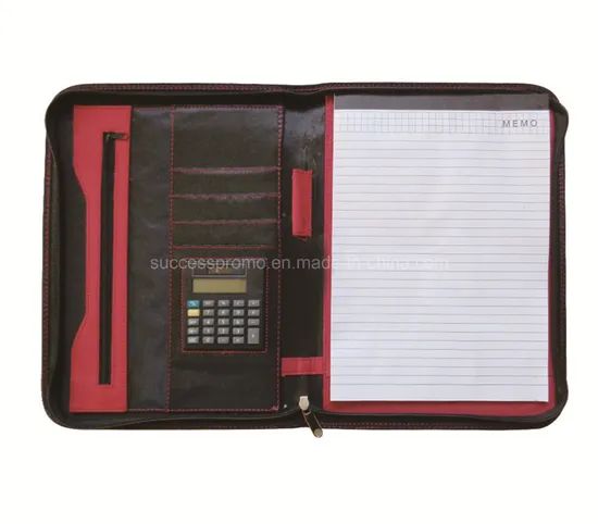 Customised Hand-Made Leather File Folder with Pen Loop Size A4 Color Black Origin China Usage File Box Trademark - Image 5