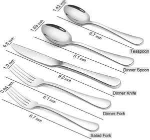 Stainless Steel Cutlery Flatware Silverware Set - Image 2