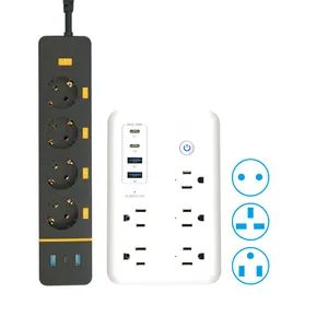Smart WiFi Power Strip 5Outlets USB2C 20W Alexa Google Tuya Black White 1Y - Image 1