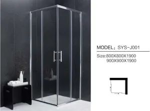 Square Simple Shower Room Sliding Glass Shower Enclosure Brand Suez Trademark SUEZ Origin Zhejiang Tray Material ABS Tray Shape - Image 6