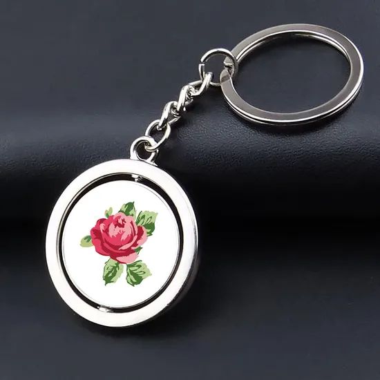 Customized Colorful Metal Chain Keychains with School Badges - Image 4