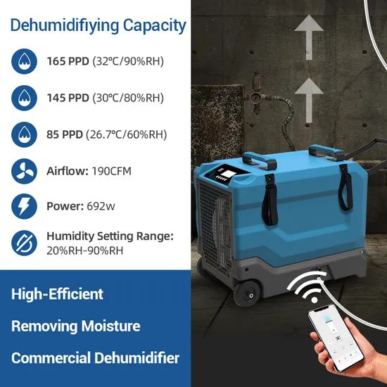 Rotomolding 85 Pints Lgr Air Drying Flood Restoration Dehumidifiers - Image 3