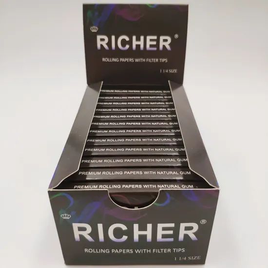 Custom Brand Hemp Rice Virgin Paper 78x44mm Bleached Unbleached Fsc Sgs 50Booklets Carton 1Wk Sample Free - Image 1