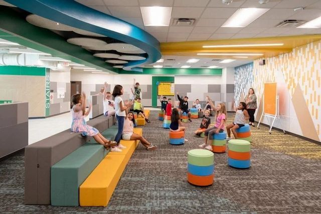 School Interior Designing Service Color Scheme Vibrant Furniture Type Ergonomic Layout Focus Age-appropriate Storage Solution Smart - Image 3