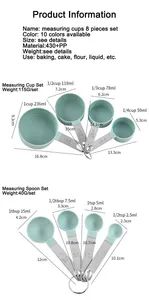 8-Pack Kitchen Measuring Cups Spoons Set - Image 5