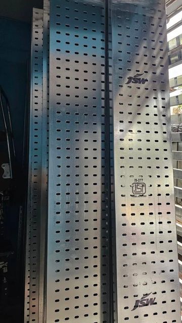 Perforated Cable Trays Length 2.5 m JSW 2.5 meter Finish Pre-Galvanized (GI) Cover Requirement With - Image 9