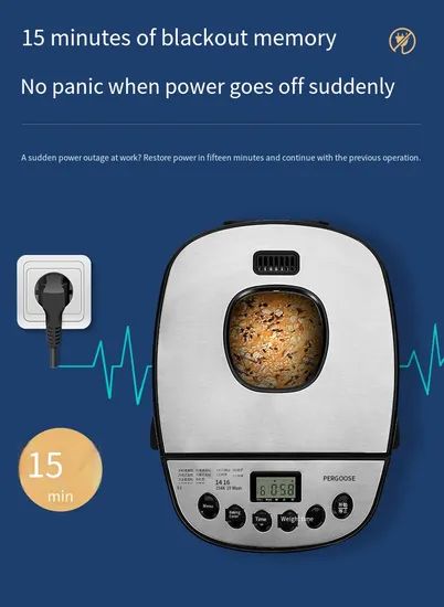 Automatic Electric Bread Maker with Big Viewing Window Origin China Trademark SWF Model NO. BR-1 G.W/N.W 13/10kg Certification - Image 3