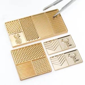 Ice Cubes Stamp Tray for Cocktails Custom Ice Stamp Designs Plate Brass Personalized Bar Ice Stamp - Image 1