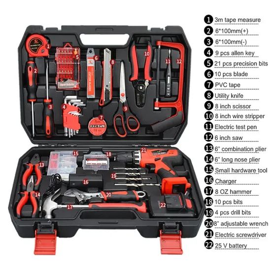 129 PCS Screwdriver Rechargeable Power Tools Electric Sets Electrician Professional Tool Set Electrical - Image 2