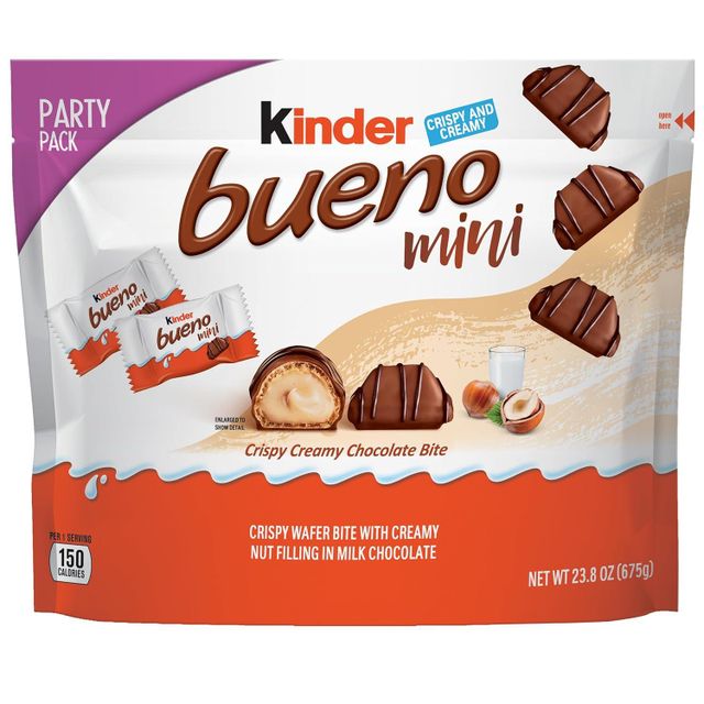 Kinder Bueno Mini Chocolate Bites with Crispy Wafer and Hazelnut Cream, Individually Wrapped, Party Pack, 23.8 oz - Image 1