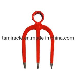 Rake Hoe Four Teeth Rake Three-Tooth Two-Tooth Rake Pine Soil Cultivation Garden Farming Tool Four-Ding Four Teeth Fork - Image 3