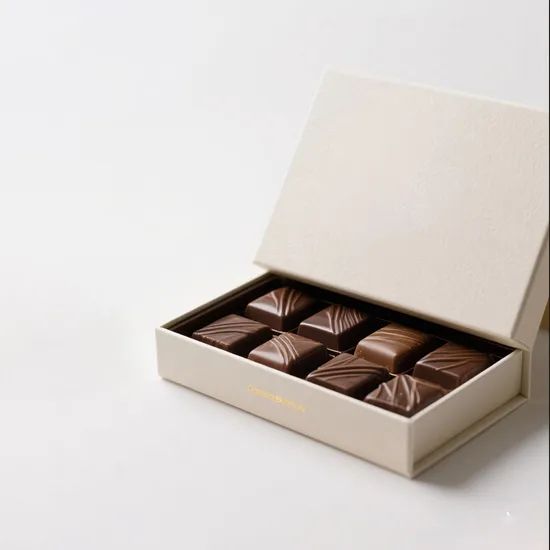 Recycled Cardboard Logo Custom Chocolate Gift Packaging Boxes for Party Favors - Image 3