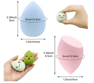 Blender Sponges Makeup Sponge Set Multi-Colored with 1 Mini Makeup Sponge - Image 2
