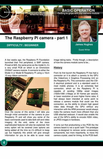 5MP Raspberry Pi 3/4 Model B Camera Module Rev 1.3 with Cable - Image 4