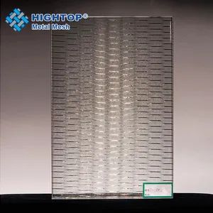 Sound Insulation Decorative Metal Wire Mesh Laminated Glass Structure Solid Appearance Flat Trademark Amber HS Code - Image 4