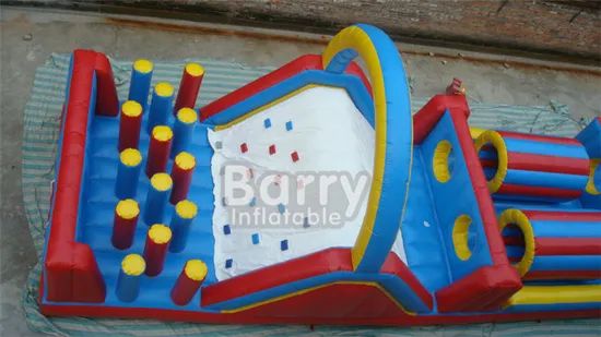 Competitive Racing Track Dual Lane Inflatable Obstacle Course with Tunnel for Parties - Image 3