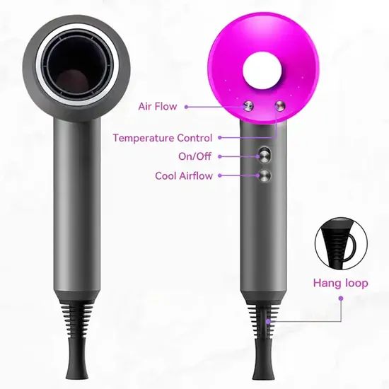 Negative Ion Technology Professional Salon Performance & Fast Drying Hair Dryer - Image 3