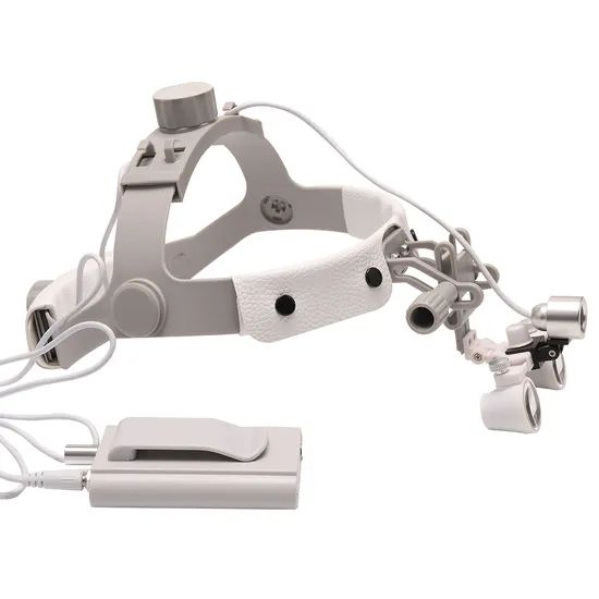 New 3.5X Binocular Magnifier with Headlight Headband Loupes Medical Headlamp Surgical Light - Image 2