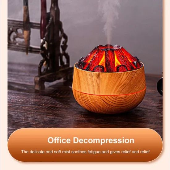 Carbon Fire Humidifier Mini Mute Fog Flame Humidifier USB Smart Bonfire Humidifier for Living Room - Image 2