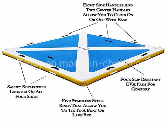 Inflatable Floating Water Dock Platform MOQ 1PCS Trademark Yolloy Model No. Wg-181 Model NO. WG-181 HS Code 9503008900 Park Size - Image 2