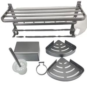 Wall Mounted Space Aluminium Extrusion Bathroom Towel Racks - Image 5