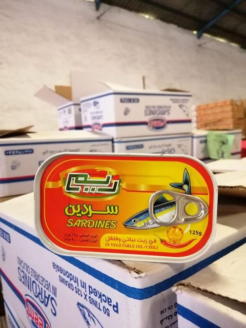 Canned sardines in tomato sauce Ingredients Sardines Place of Origin Indonesia Packaging 50 Cans in a - Image 1