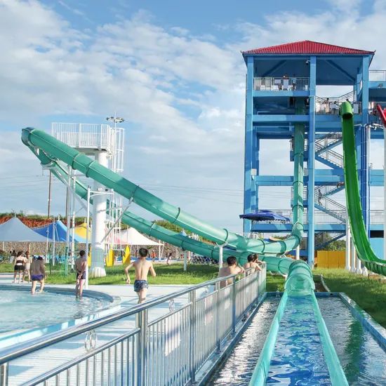 Professional Manufacturer Themed Playground Slide Combination Big Loop Water Park Slide - Image 4
