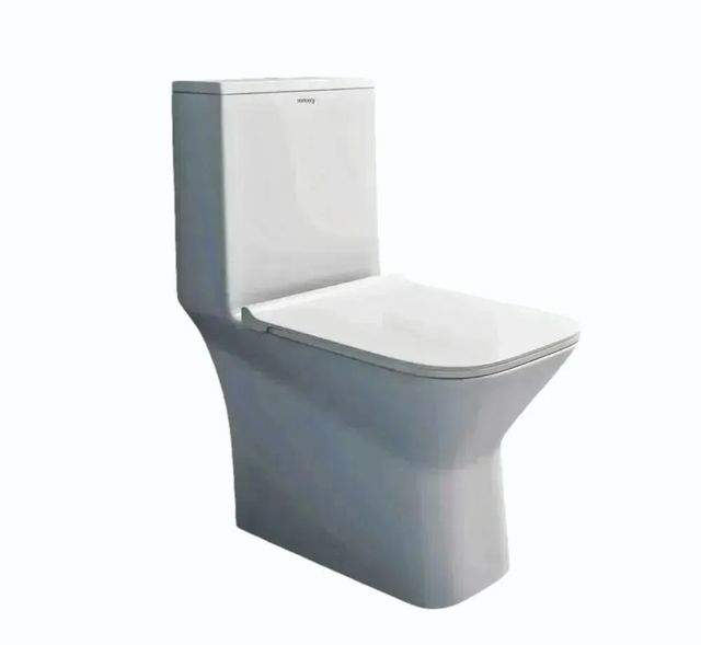 Ceramic One Piece Toilet Seat Color White Trap Type P Trap Aesthetic Style Sleek Bowl Mounting On Wall Flushing System - Image 2