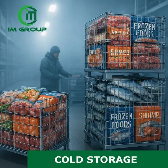 Industrial Storage Collapsible Stacking Rigid Mesh Wire Container Storage Cage - Image 6