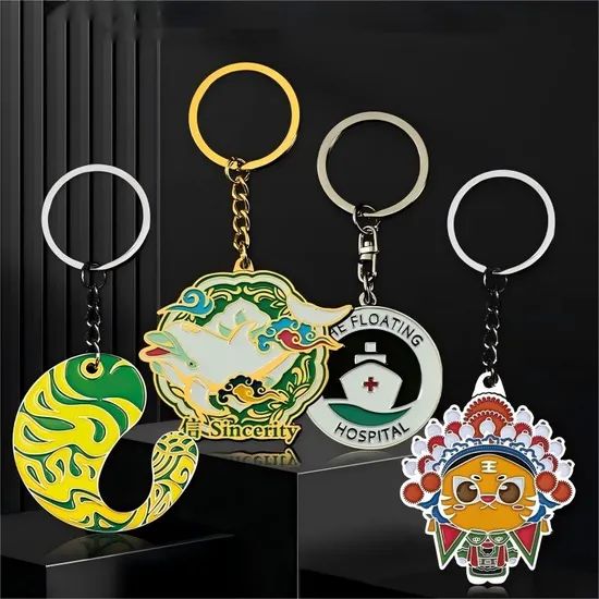 Customizable Shapes Patterns Logos Creative Metal Pendant Keychains for Promotional Gifts Advertising - Image 4