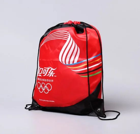 210d Custom Promotional Polyester Drawstring Bag/Advertising Drawstring Backpack - Image 2