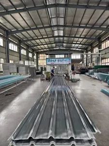 Good Quality FRP Flat Sheet Shape Arched Trademark YQS Origin Jiangsu Type Bent Tiles HS Code 3921909090 Length Max:11800mm - Image 1