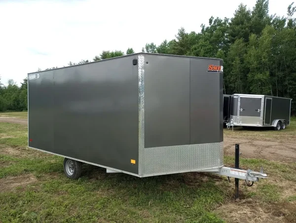 Enclosed Trailers / 2022 Sno Pro Trailers 101×12 Aluminum Hybrid 2.0 w/Tapered Ramp, Mats & Guides - Image 4