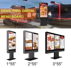 Advertising Machine Outdoor Menu Board Three Panel Display Drive Through Orders - Image 4
