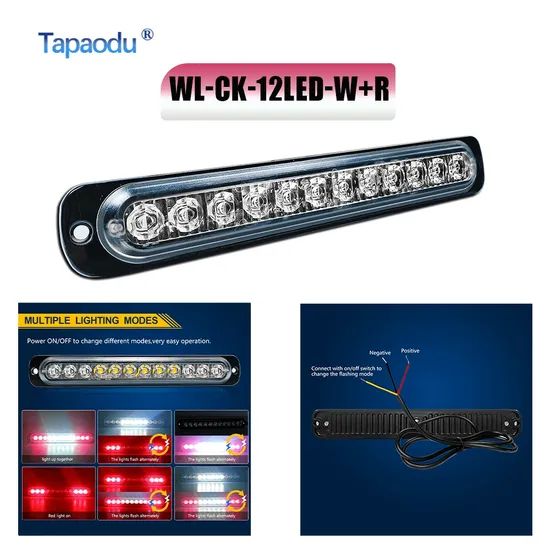 12 LED Red-White Strobe Light - Emergency Warning with Surface Mount for off-Road Trucks & Suvs - Image 1