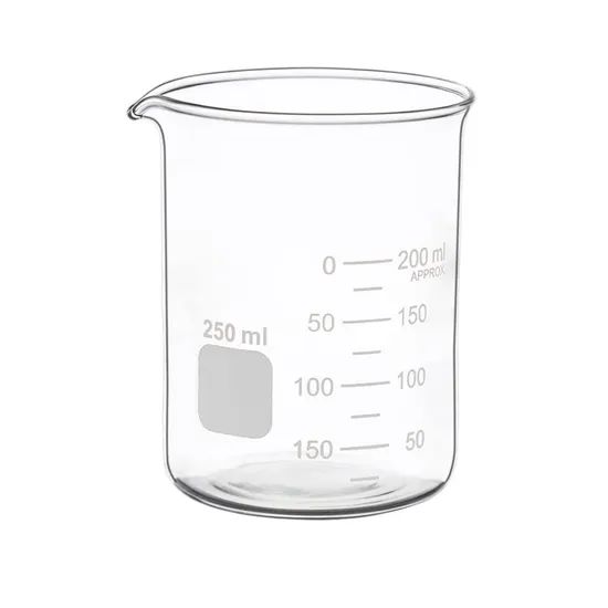 Laboratory Borosilicate 50ml Glassware Beaker with Spout Low Form Glass - Image 2