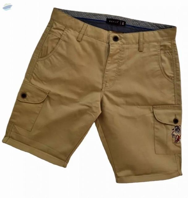 Multi-Pocket Men's Cotton Twill Cargo Shorts Style Casual Pattern Plain Texture Breathable Material Cotton Twill Performance Quick - Image 1