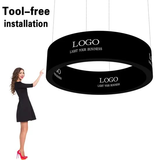 Portable Lightweight Reusable Aluminum Tube Trade Show Equipment Ceiling Hanging Banner - Image 1