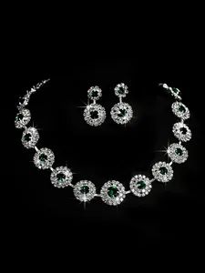 Good Quality Hoyon Gemstone Jewelry Set Royal Blue Red Colorful Diamond Rhinestone - Image 6