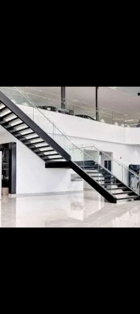 Stairs Modern Stair Glass Railing, For Home Material Glass Thickness 8 mm Position Stairs Usage/Application Home Glass Type Tempered - Image 2