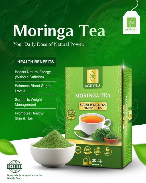 Agrola Ceylon Moringa Super Wellness Herbal Tea 20 Tea Bags Origin Sri Lanka Feature SUPERFOOD Shelf Life 02 YEARS Delivery Form Tea Bag - Image 4