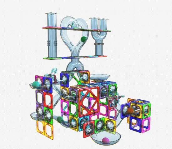 Ball Track Game DIY Educational Building Magnetic Block Toys Color Color Material ABS Origin China Age 3 & above Plastic Type - Image 5