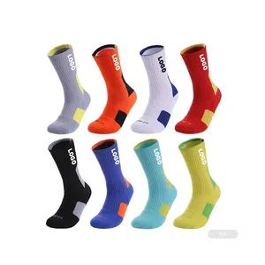 Cheap Wholesale Custom Terry Basketball Custom Logo Sport Socks - Image 3