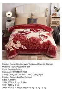 Letter Pattern Print Raschel Blanket Double Sided Bedspread Soft Warm Throw - Image 6