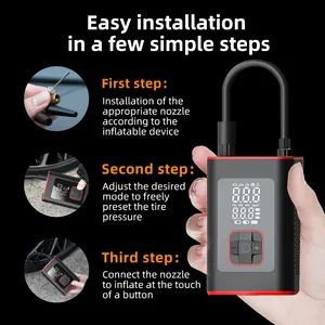 Great Powered Tire Inflator Adaptive Pressure Adjustment Voltage 7.4V Origin China PCS/CTN 20PCS Aair Hose 20cm Max. Power 50 - Image 4