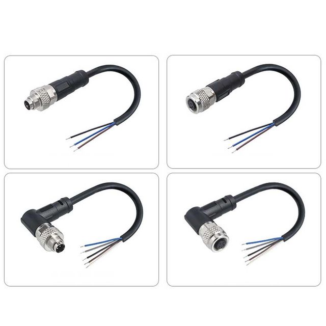 M9 4-Pin Male Right Angle Connector IP67 Waterproof for Miniature Sensors - Image 4