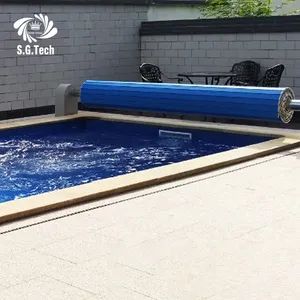 Above Ground Pool Cover System Automatic Rigid Slatted Pool Cover - Image 1