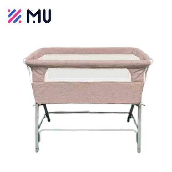 Foldable Steady Adjustable Basic Bedside Baby Bassinet Crib with Certificate - Image 5